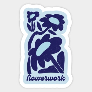 Flowerwork - Wildflower - Indigo (RM of BTS) Sticker